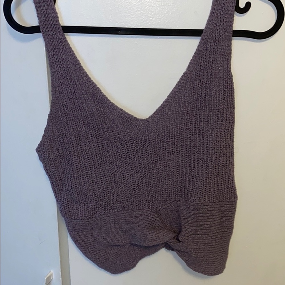 Lavender Crochet Crop Top
